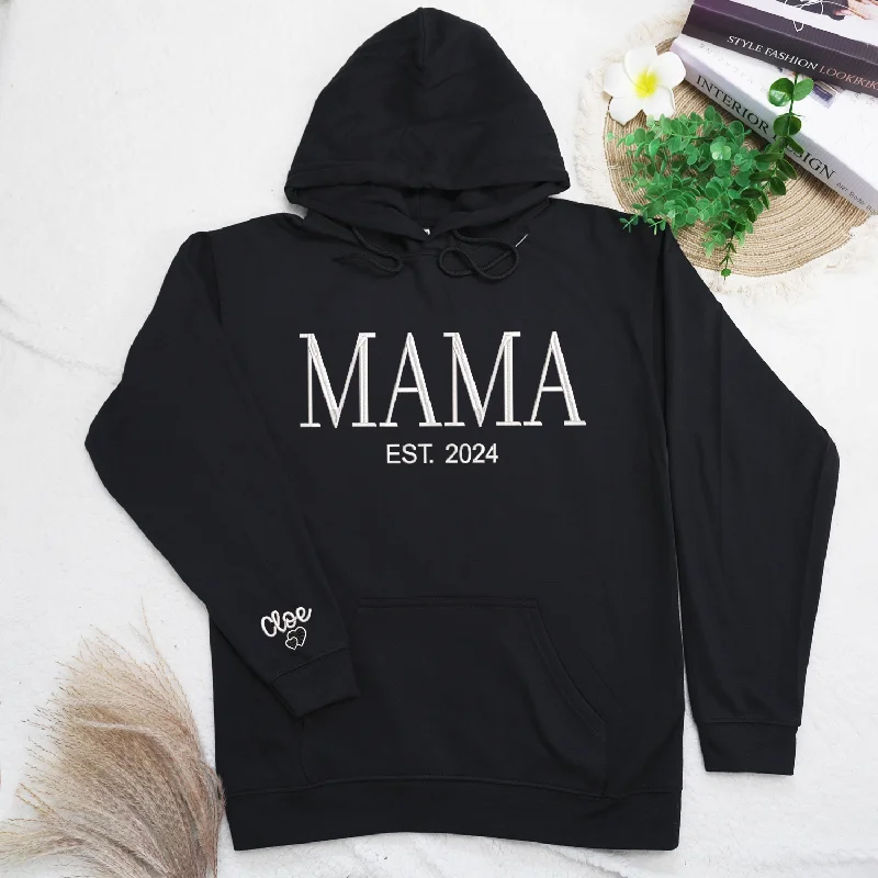 Custom Embroidered Mama Sweatshirt, Mom Grandma Shirt Gifts for Birthday Mothers day