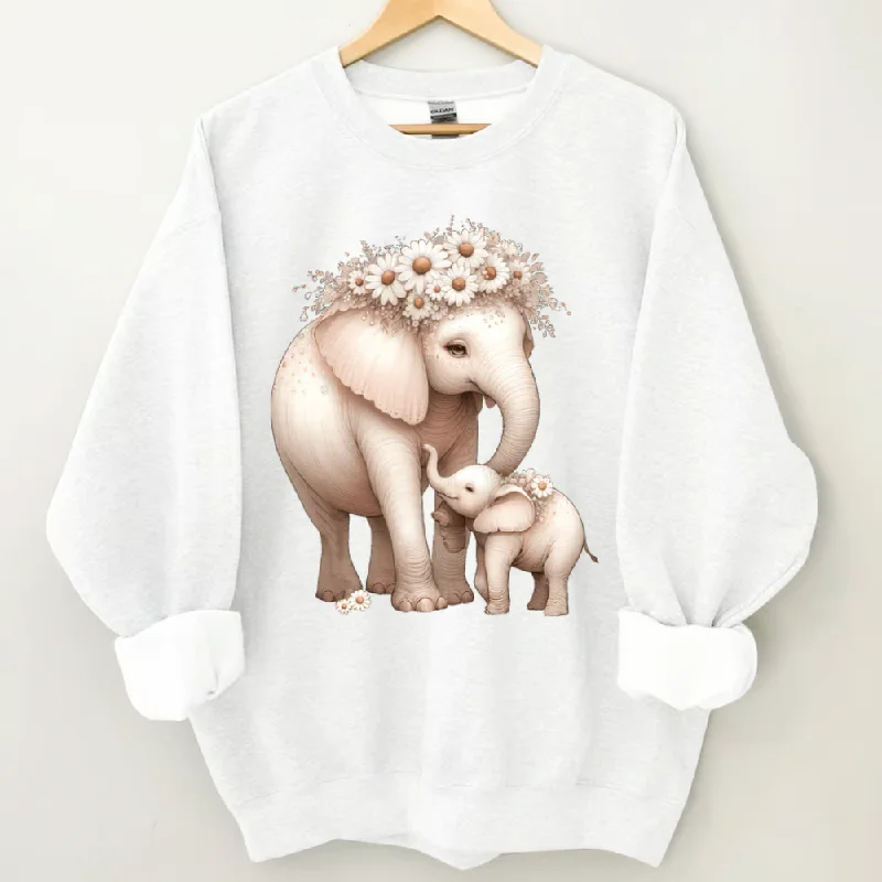 Custom Grandma Elephant And Grandkids Sweatshirt