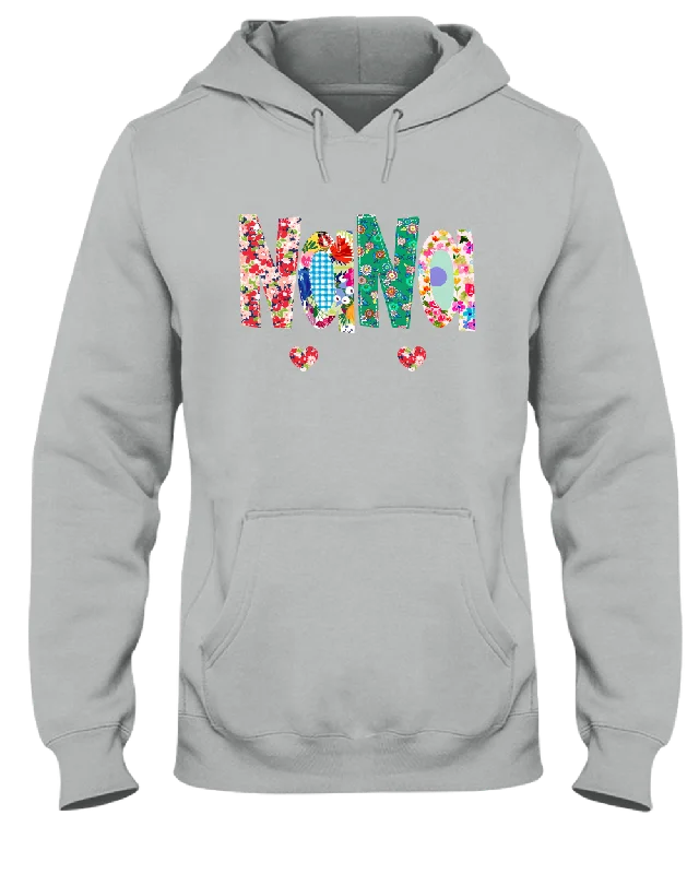 Custom Nana Floral Color And Grandkids Hoodie