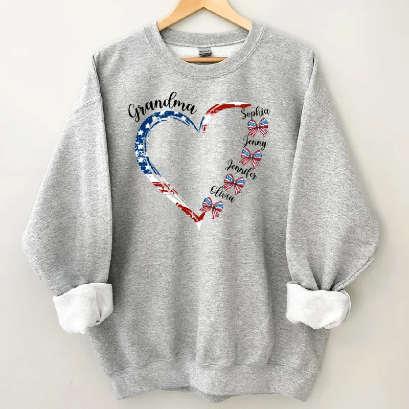 Grandma And Grandkids Heart America Sweatshirt