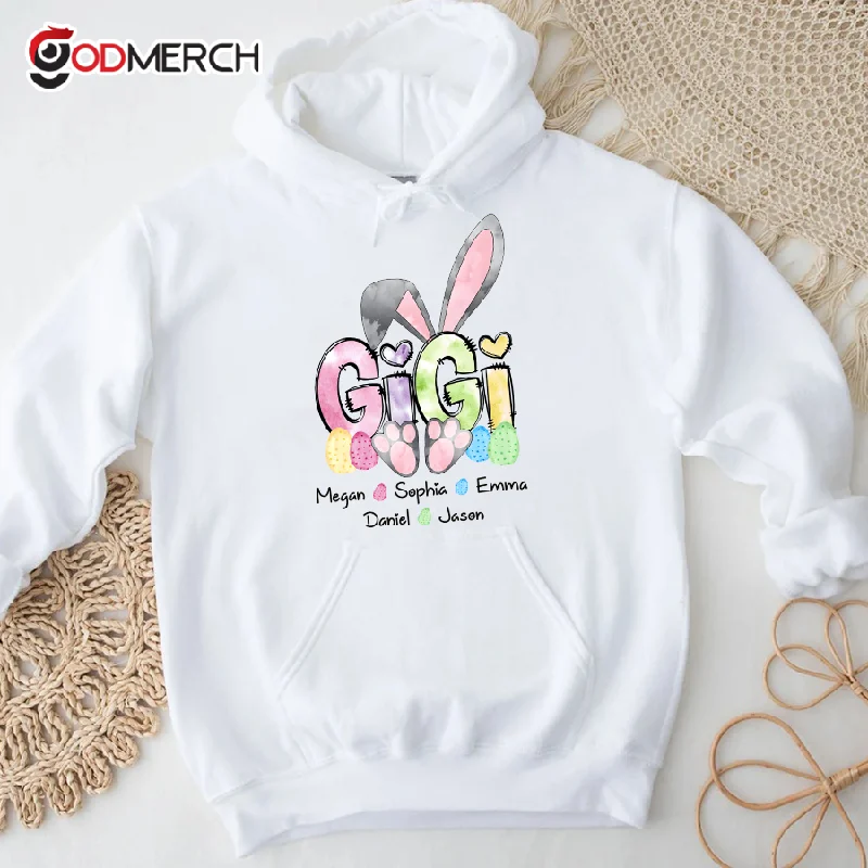 Grandma Bunny With Grandkids, Easter Day, Eggs Bunny TH Hoodie