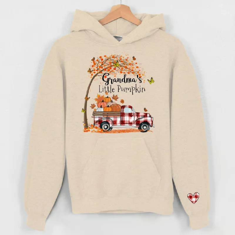 Grandma's Little Pumpkins Truck Autumn And Kids Hoodie FULL