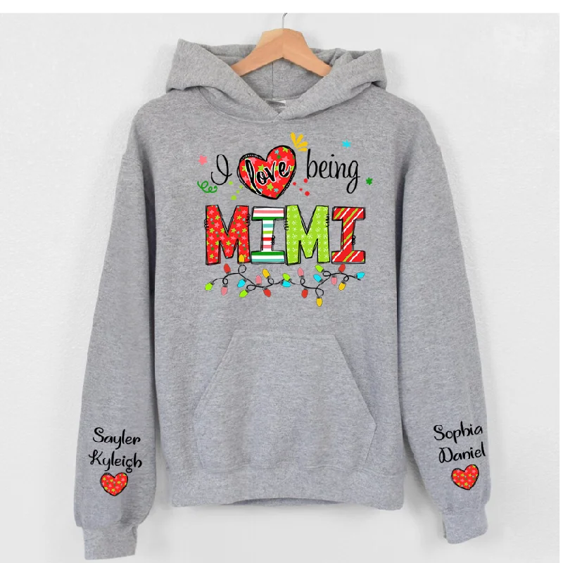 I Love Being Mimi And Kids Custom Name CTH01 Hoodie