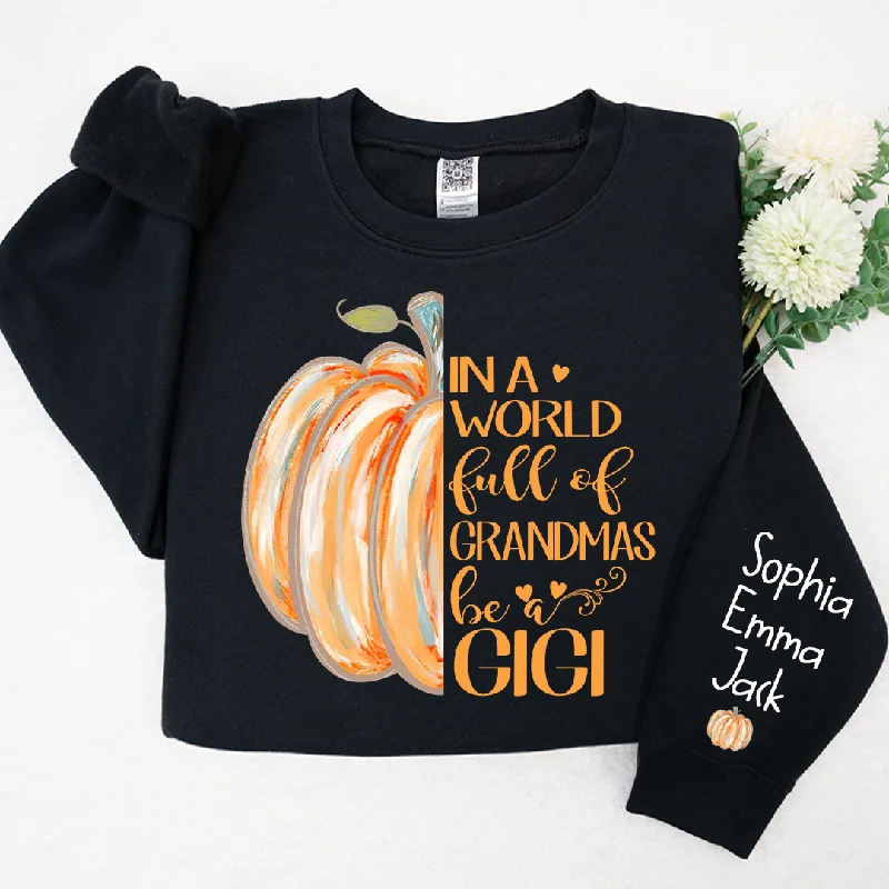 In a World Full Of Grandmas Be A Mimi Pumpkin And Grandkids