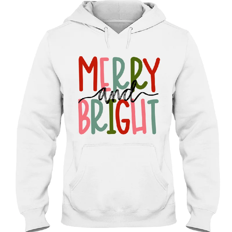 Merry and Bright Hoodie, Christmas Hoodie, Family Christmas Hoodie, Christmas Hoodies for Women, Merry Christmas Hoodie Hoodie