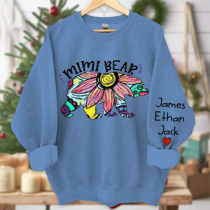 Mimi Bear Sweatshirt Custom Grandma and Grandkids Sweatshirt