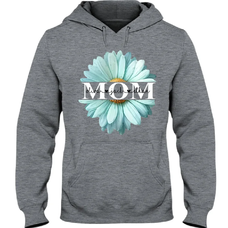 Mom Flower Daisy Color And kids Mother's Day Hoodie