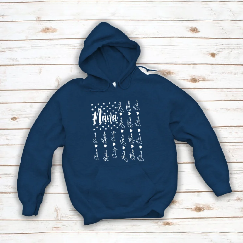 Nana And Kids Flag Hoodie