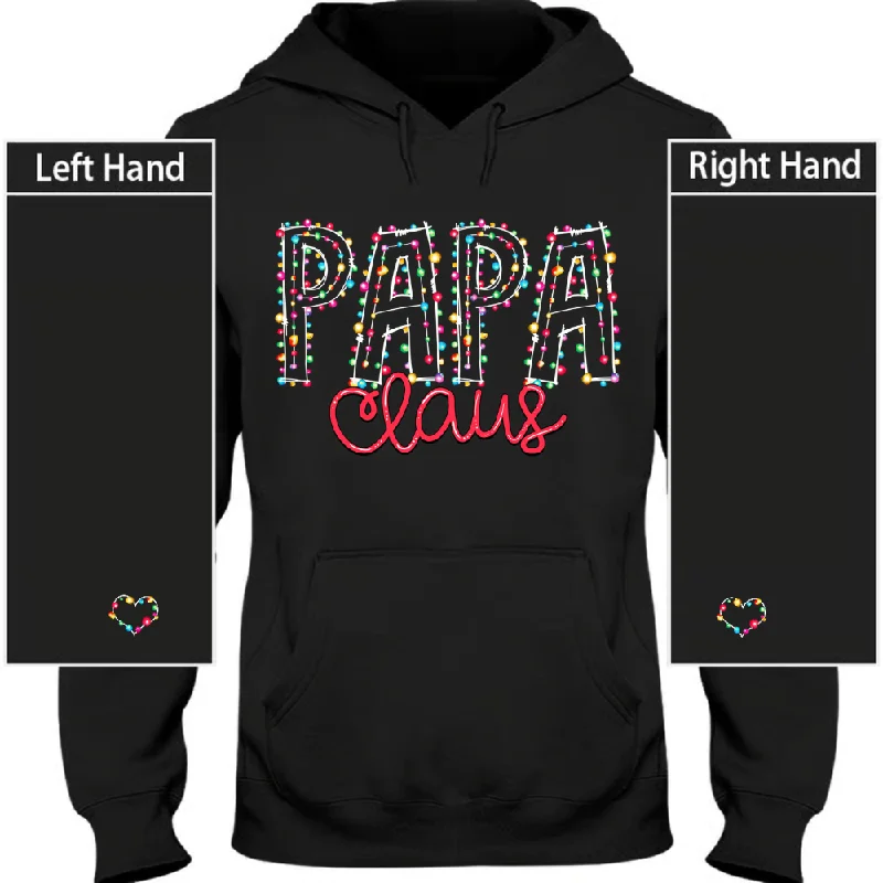 Papa Claus Christmas lights And kids Christmas Merry  Hoodie