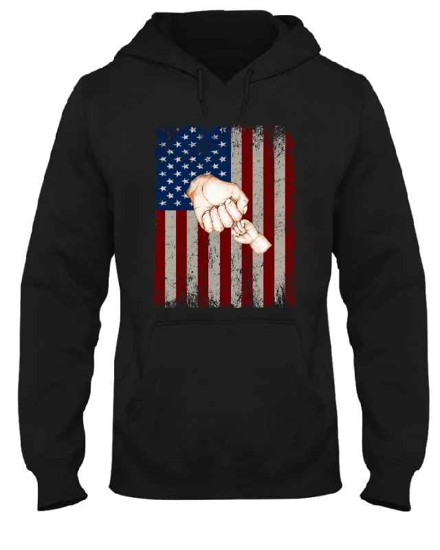 Personalize Papa Hand And Grandkids Christmas Hoodie