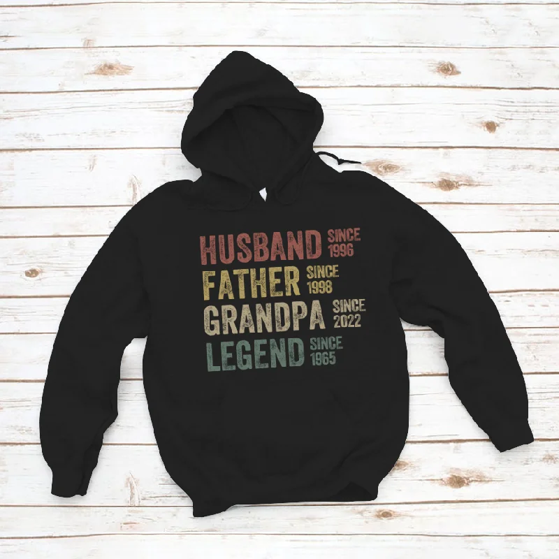 Personalized Dad Grandpa Shirt, Father's Day Shirt, Husband Father Grandpa Legend, CL01 Hoodie