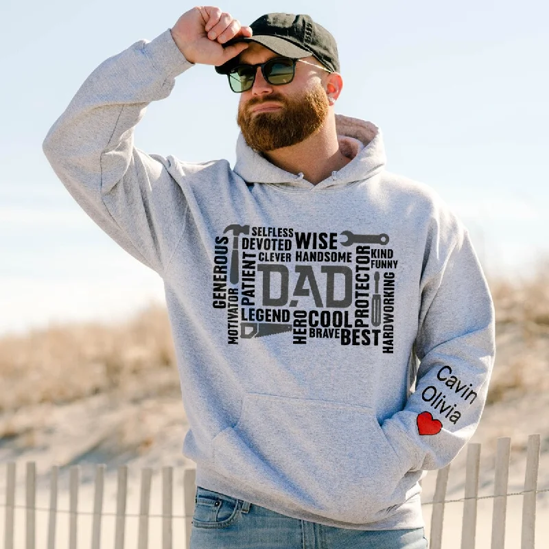 Personalized Dad With Kids Gifts Xmas 2023 Hoodie