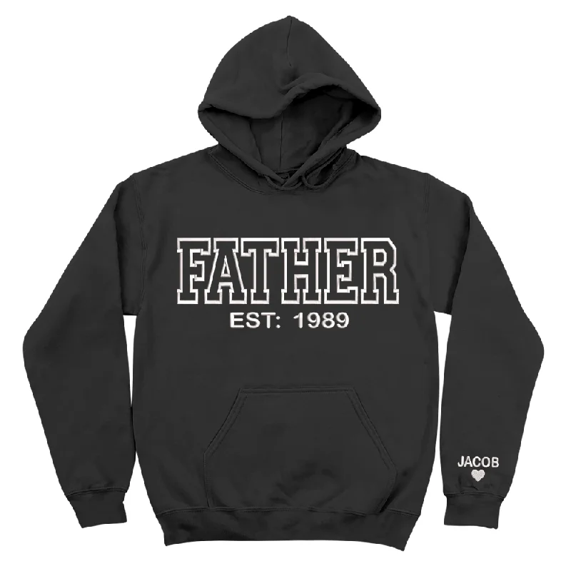 Personalized Embroidered Dad HoodieShirt - Custom Dad HoodieShirt for Men