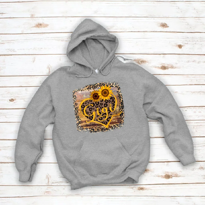 Personalized Gigi Heart Sunflower Hoodie