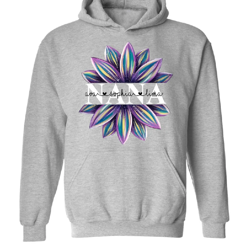 Personalized grandma and grandkids flower trend Hoodie