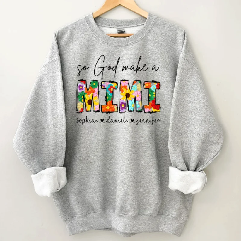 Personalized Mimi And Kids Flower Sweatshirt