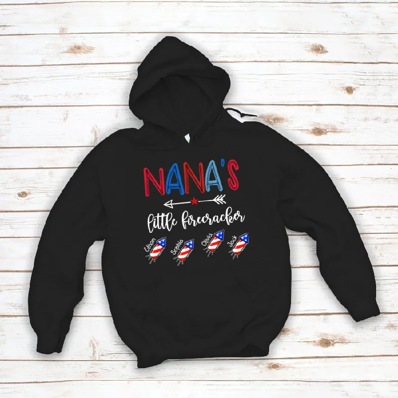 Personalized Nana's little Firecrackers  4th Of July CL01 Hoodie