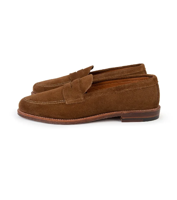 Alden Unlined Suede Penny Loafer: Snuff 5735F