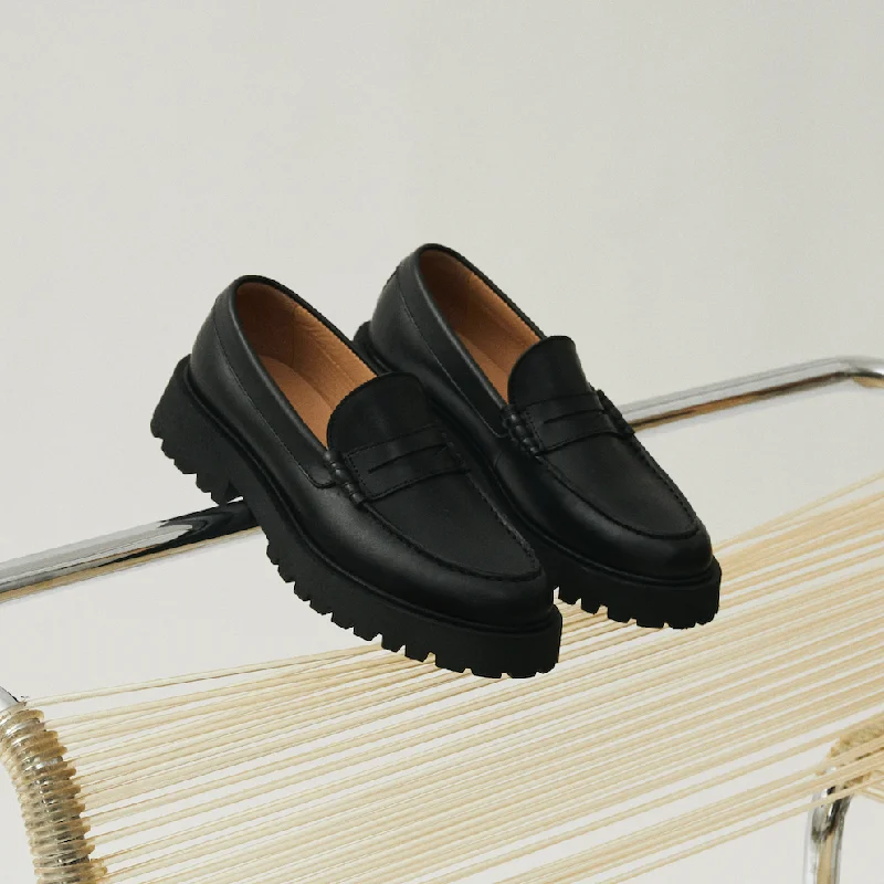 Dexter Black Leather Loafers