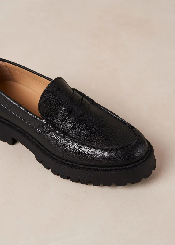 Dexter Black Leather Loafers