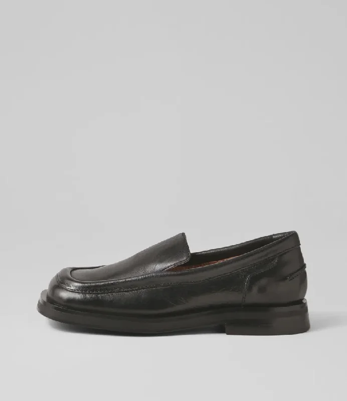 Mollini Penelopy Black Leather Loafers