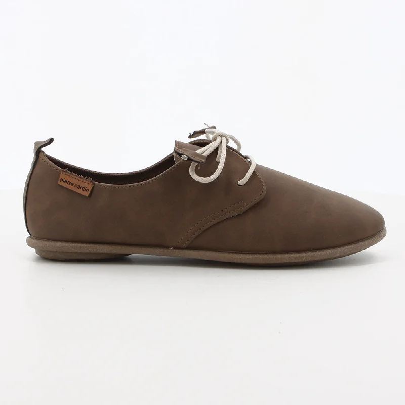 Pierre Cardin Ladies Riviera Lace Up - Brown Mono