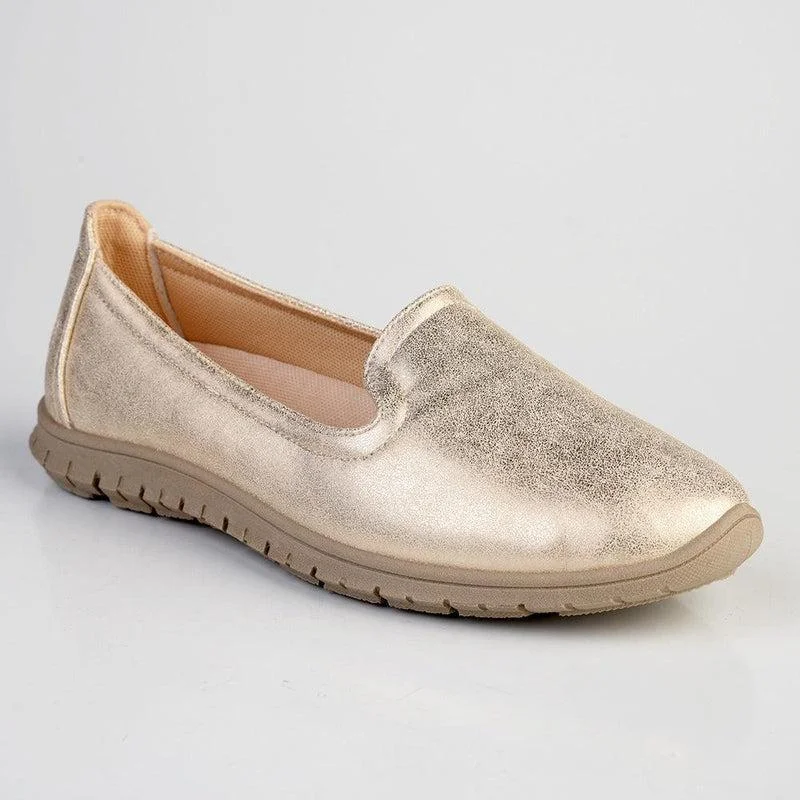 Soft Style by Hush Puppies Nan Slip-on Shimmer Loafer - Light Gold