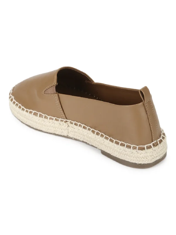 Nude PU Slip On Espadrilles