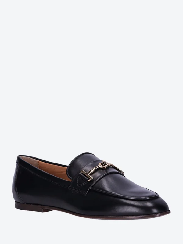 Leather ring loafers