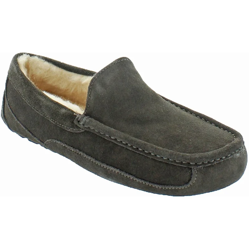 Ugg Men's Ascot Suede Wool Slip On Loafer Slipper