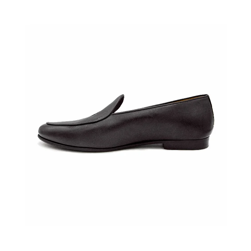 Women's Black Leather Milano Loafer