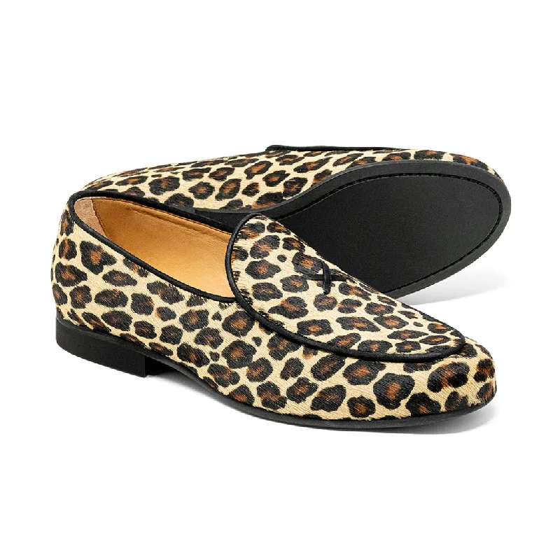 Womens Leopard Print Milano Loafer