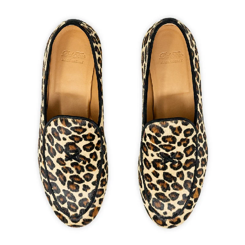 Womens Leopard Print Milano Loafer