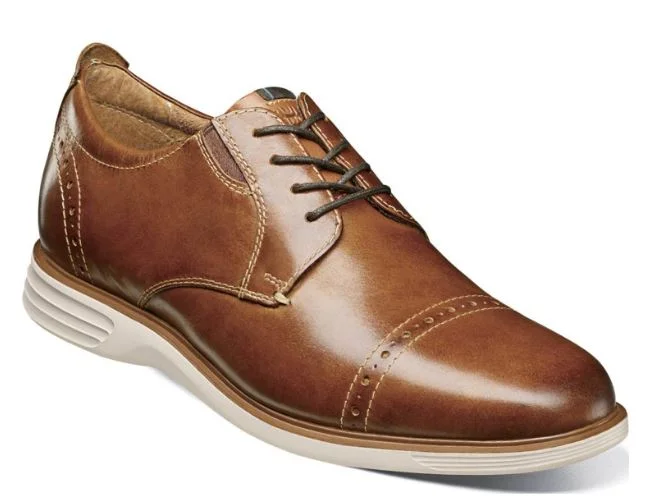 Men’s “New Haven CT OX” NUNN BUSH Cognac Cap Toe Shoe