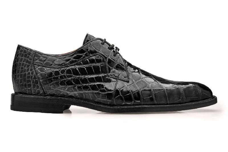 Men’s Genuine Black Alligator Shoe by Belvedere | NO1/AMATO