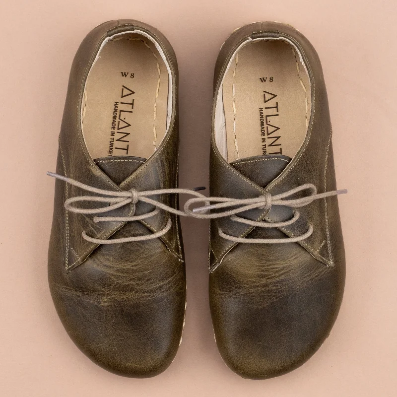 Women's Green Oxfords