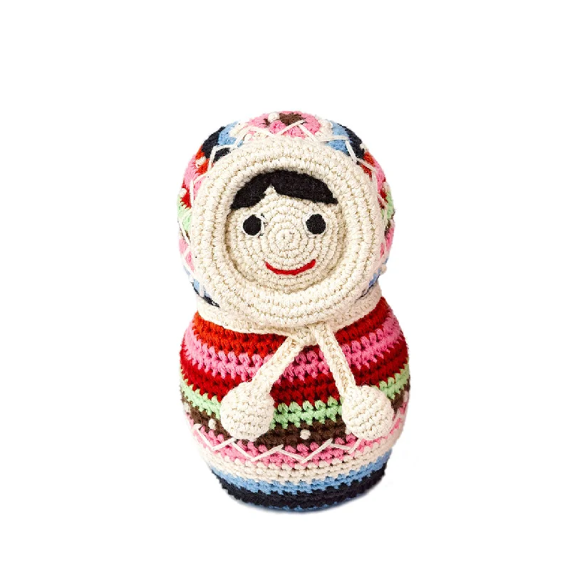 Colorful and vibrant plush creationsAnne-Claire Petit Eskimo Doll Crochet Bell Multi