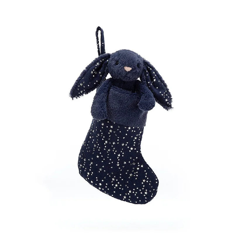 Cheerful and happy stuffed figuresJellycat Bashful Stardust Bunny Stocking
