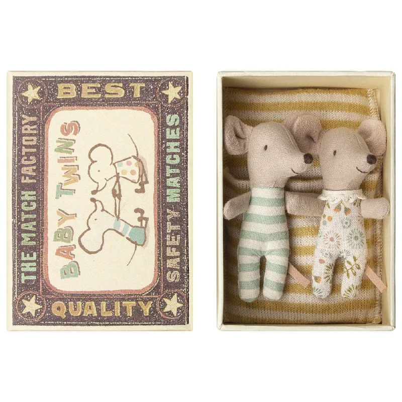 Huggable and cozy plush toysMaileg Baby Mice Twins In Box