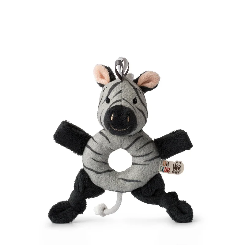 Cheerful and happy stuffed figuresWWF Cub Club Ziko The Zebra Grey Grabber