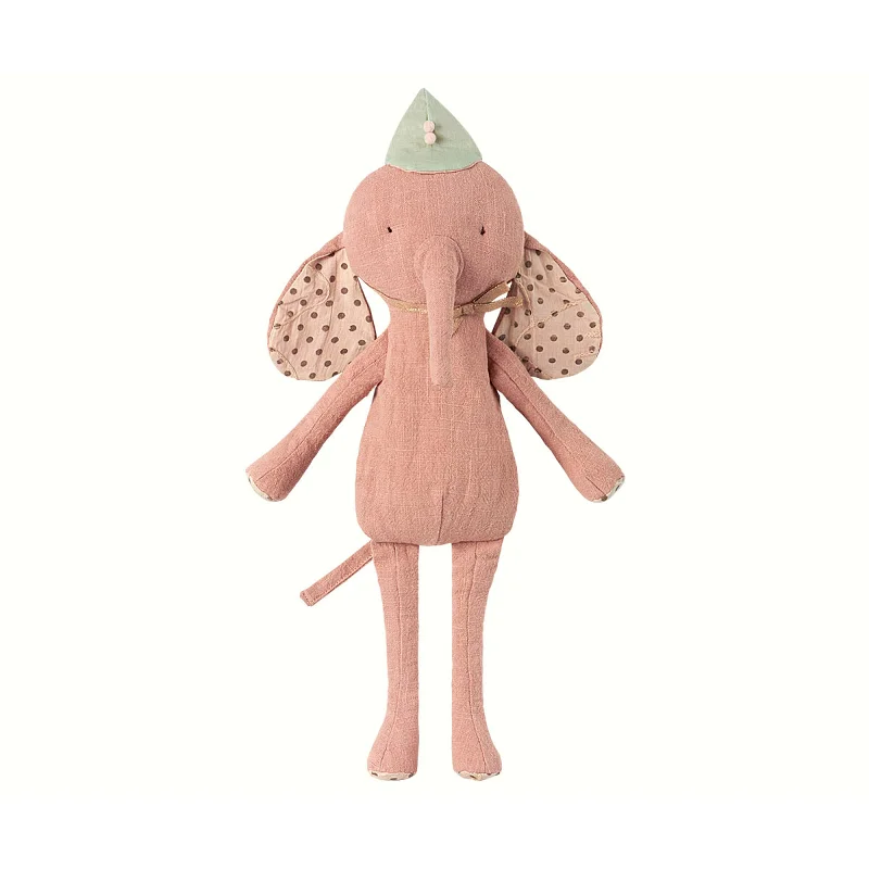 Enchanting and magical plush dollsMaileg Circus Friends - Elephant with Hat Rose