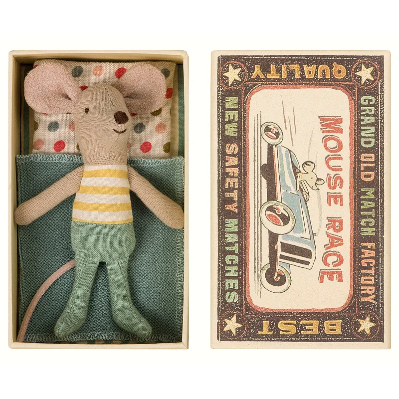 Whimsical and imaginative stuffed toysMaileg Mouse in Box - Little Brother