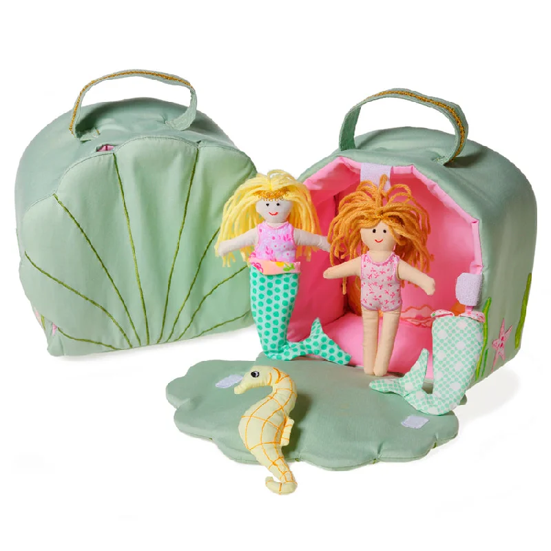 Enchanting and magical plush dollsOskar and Ellen Mermaid Shell House