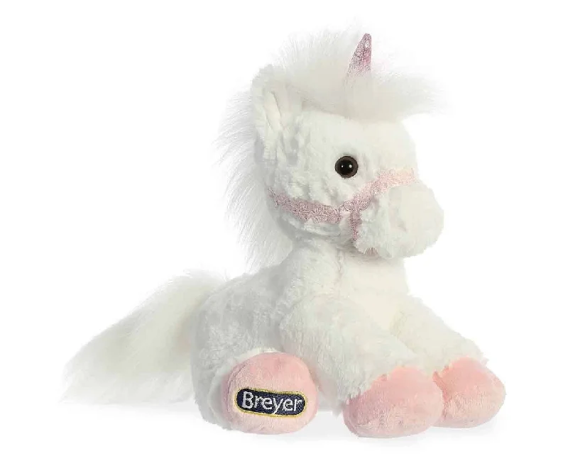 Cuddly and comforting plush characters11" WHITE/PINK UNICORN