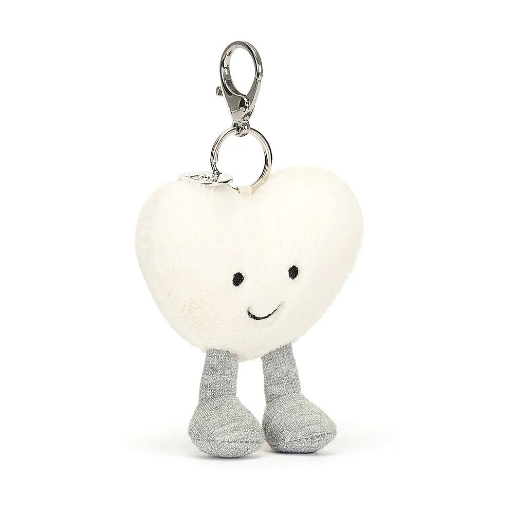 Huggable and charming Jellycat beloved by all ages.Amuseables Cream Heart Bag Charm