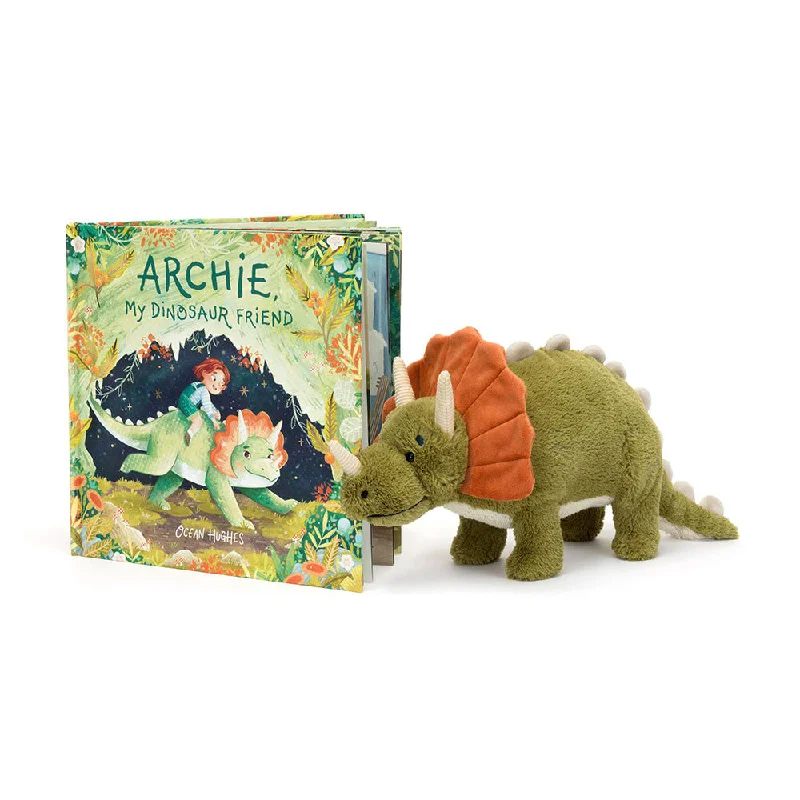 Cuddly and lovely Jellycat animalsArchie, My Dinosaur Friend Book & Archie Dinosaur