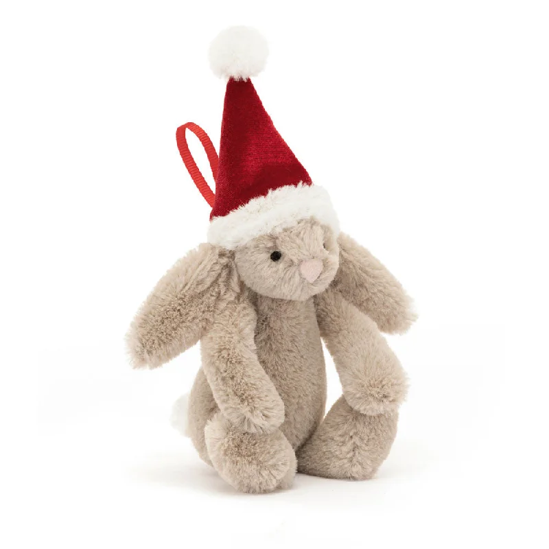 Adorable and gentle Jellycat friendsBashful Christmas Bunny Decoration By Jellycat