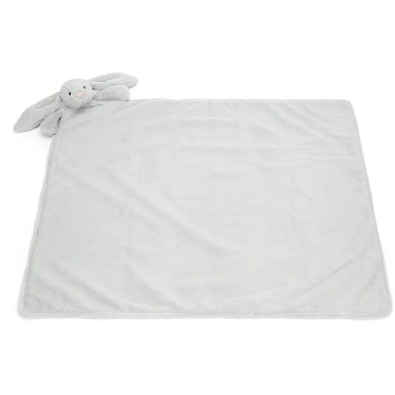 Fluffy and charming Jellycat itemsJellycat Bashful Silver Bunny Blankie