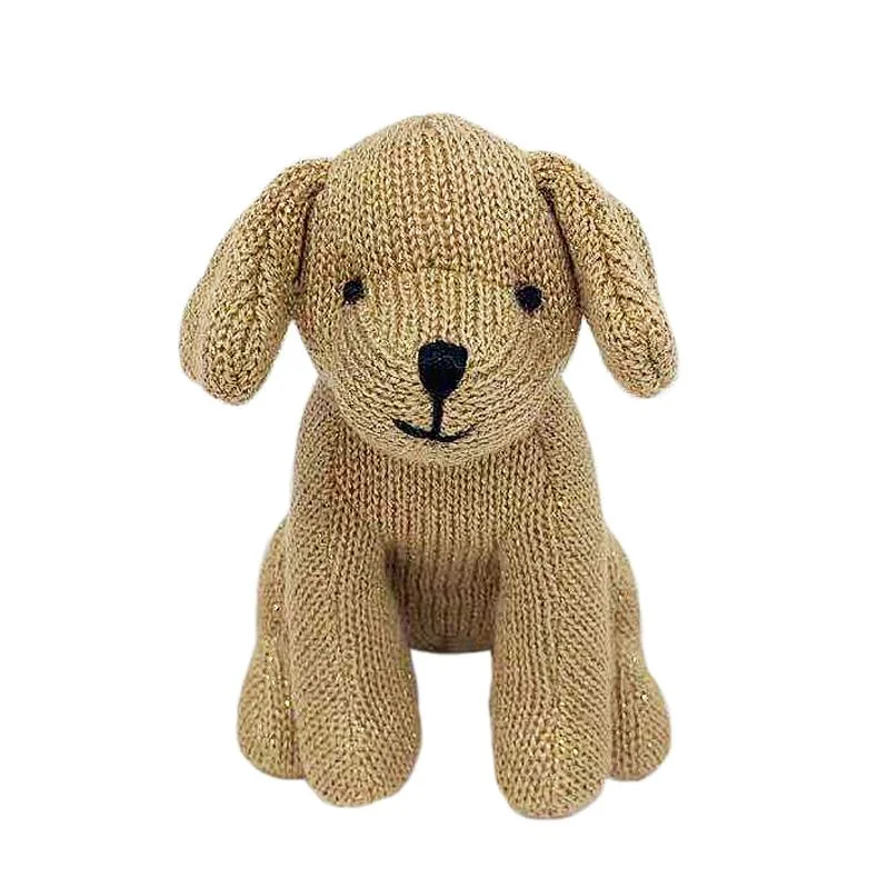 Sweet and innocent stuffed animalsBentley Puppy Knit Rattle