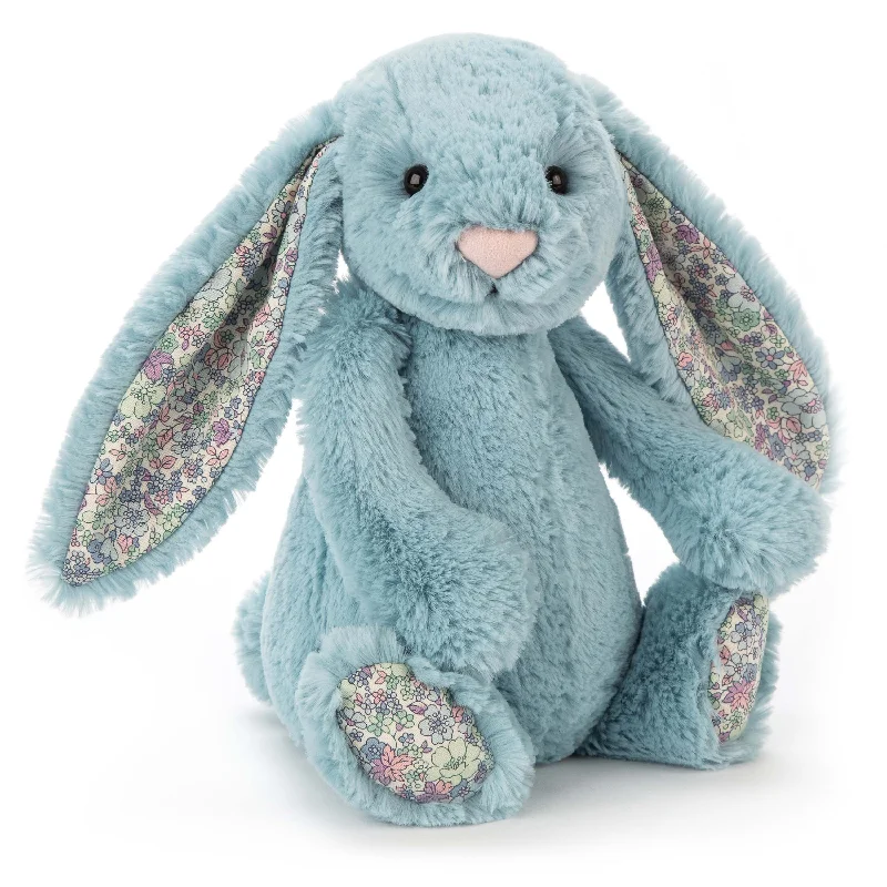 Cuddly and snuggly Jellycat snuggle partnersJellycat Blossom Aqua Bunny - Medium